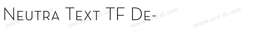 Neutra Text TF De字体转换 Neutra Text TF De字体转换